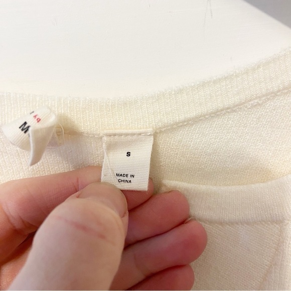 Moth - Anthropologie | Stripped Rayon Blend Cropped Sweater Size Small - Picture 3 of 9